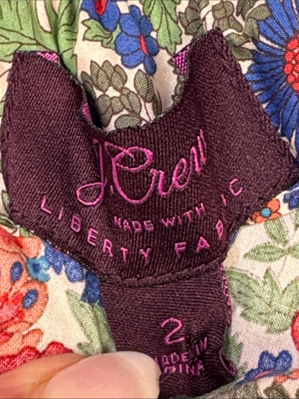 J.Crew Liberty London Margaret Annie Floral One-Shoulder Wide-Leg Jumpsuit 2 - Picture 8 of 16